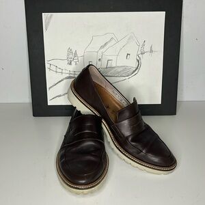Ecco Incise Tailored Loafer Brown Women's Size US 6